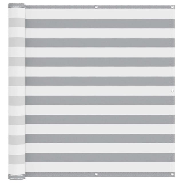Balkonsichtschutz Hellgrau Und Weiß 110 X 700 Cm Oxford-stoff Vidaxl