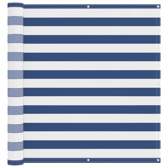 Balkonsichtschutz Blau Und Weiß 110 X 300 Cm Oxford-stoff Vidaxl