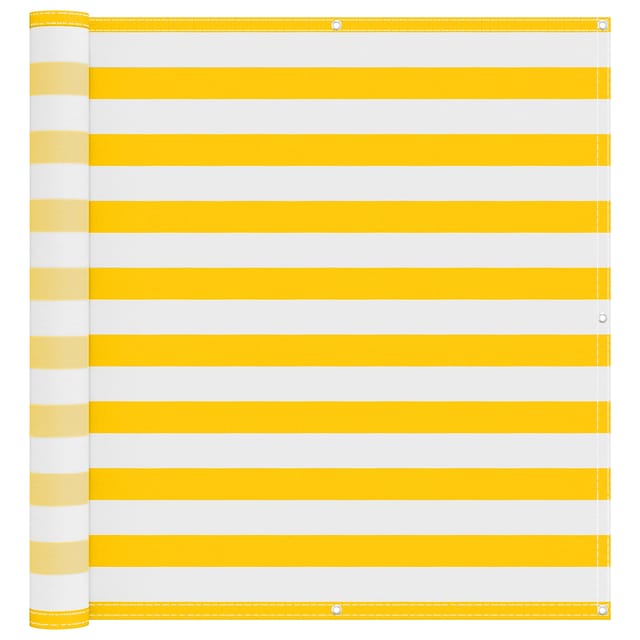 Balkonsichtschutz Gelb Und Weiß 110 X 700 Cm Oxford-stoff Vidaxl
