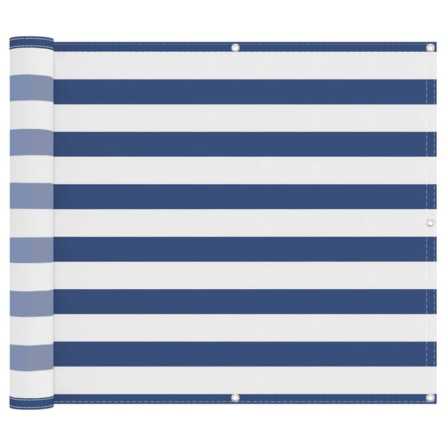 Balkonsichtschutz Blau Und Weiß 100 X 600 Cm Oxford-stoff Vidaxl