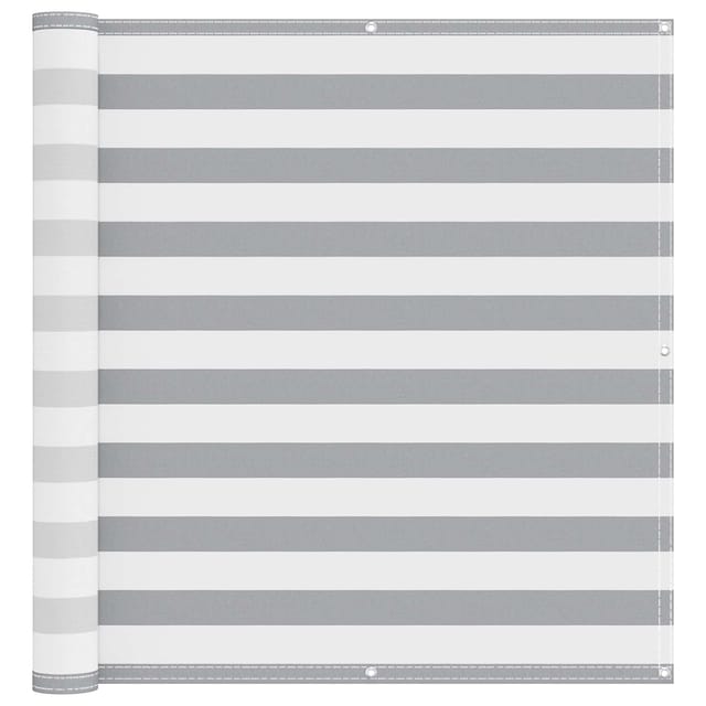 Balkonsichtschutz Hellgrau Und Weiß 110 X 800 Cm Oxford-stoff Vidaxl