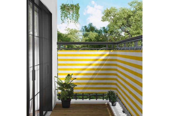 Balkonsichtschutz Gelb Und Weiß 120 X 200 Cm Vidaxl