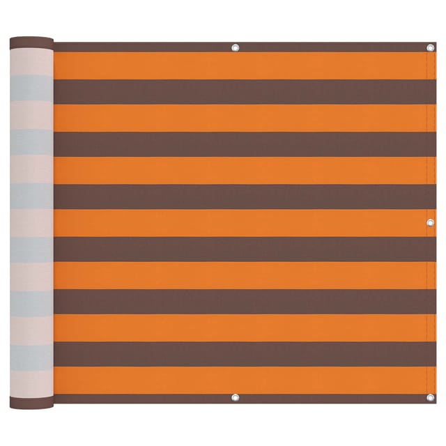 Balkonsichtschutz Orange Und Braun 100 X 1000 Cm Oxford-stoff Vidaxl