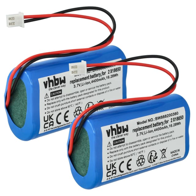 Vhbw 2x Akku Ersatz Für Sigor 4508401 Für Tischlampe, Nachttischlampe (4400 Mah, 3,7 V, Li-ion)