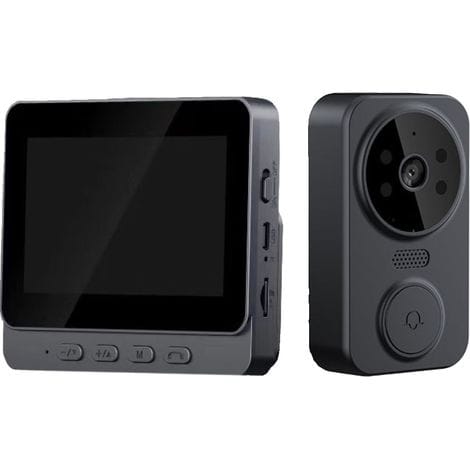 Sicherheitsvideo-türklingel, Wlan-video-türklingelkamera Mit 10,9 Cm Ips-bildschirm, Zwei-wege-video-gegensprechanlage, Kabellose Türklingelkamera