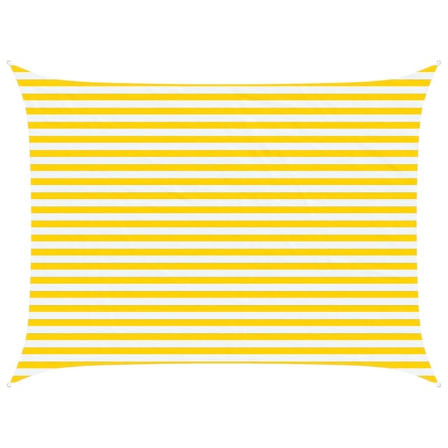 Sonnensegel Gelb Und Weiß 4 X 3 M 100 % Polyester Oxford Vidaxl