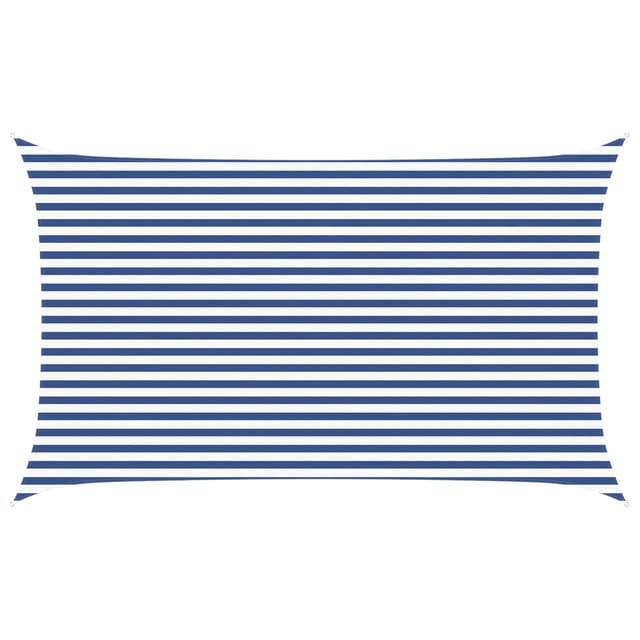 Sonnensegel Blau Und Weiß 5 X 3 M 100 % Polyester Oxford Vidaxl