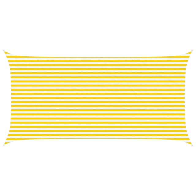 Sonnensegel Gelb Und Weiß 6 X 3 M 100 % Polyester Oxford Vidaxl