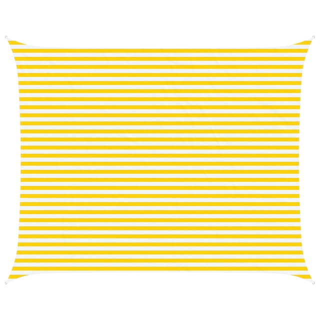 Sonnensegel Gelb Und Weiß 5 X 4 M 100 % Polyester Oxford Vidaxl