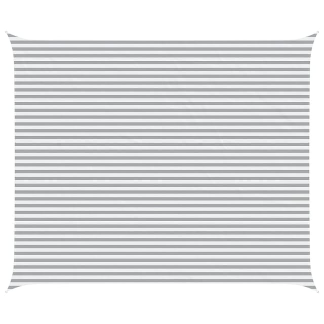 Sonnensegel Hellgrau Und Weiß 6 X 5 M 100 % Polyester Oxford Vidaxl