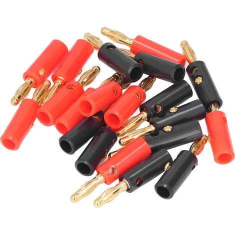 20 Stück 4-mm-bananenstecker, Vergoldet, Universeller Offener Schraubanschluss Für Auto-audiosysteme