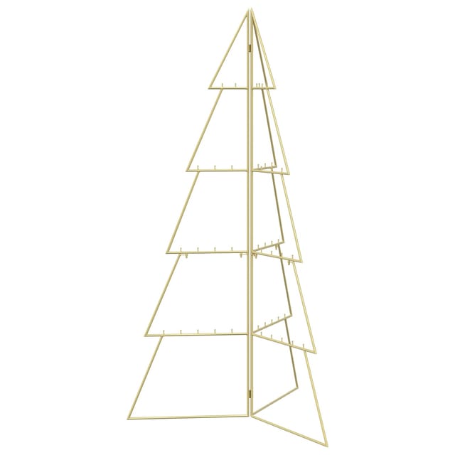 Metall Weihnachtsbaum Kuopio 140 Cm Stahl Gold Vidaxl
