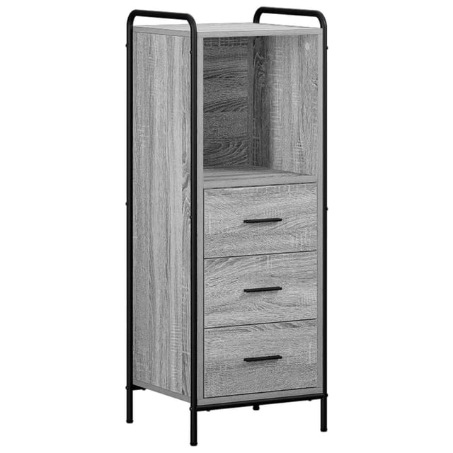 Badezimmerschrank Sonoma-grau 40 X 36 X 109,5 Cm Holzwerkstoff Vidaxl