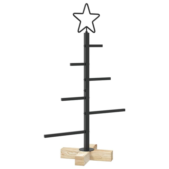 Metall Weihnachtsbaum Kuopio 60 Cm Stahl Schwarz Vidaxl