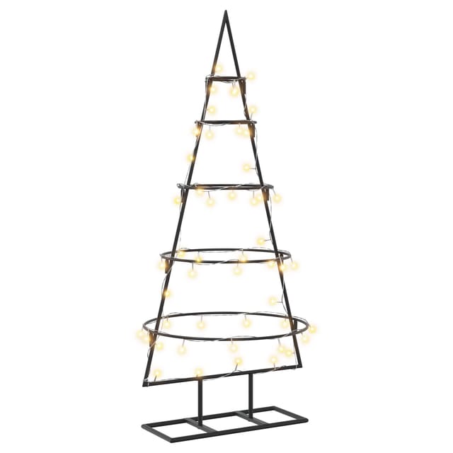 Vidaxl Metal Christmas Tree With Stand Kuopio 90 Cm Warm White Steel