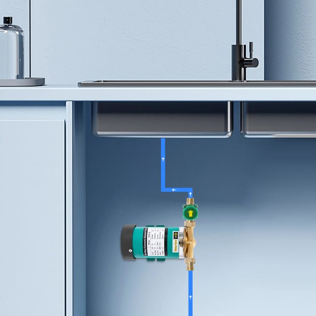 Druckerhöhungspumpe 120 W, Umwälzpumpe Für Häusliches Warmwasser, Max. Durchfluss 25 L/min, Für Dusche, Wasserhahn, Waschmaschine Und Garten
