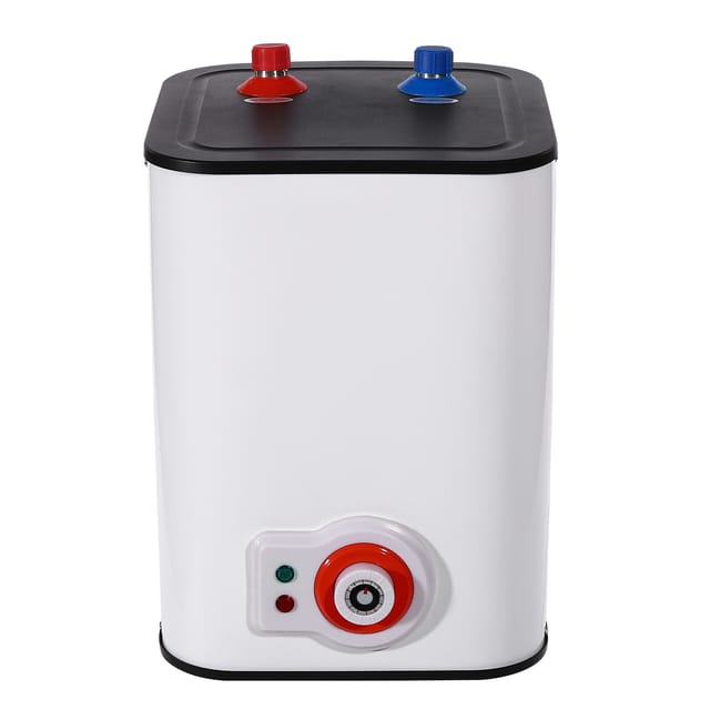 Elektro-boiler Mit 8-l-kleintank, 1500-w-warmwasserspeicher Für Den Untertischbereich In Der Küche, Temperatur Von 30 Bis 65 °c Einstellbar, 24 X 24 X 35 Cm, Weiß