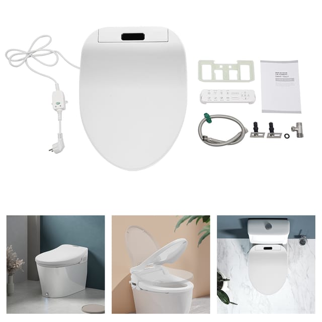 Elektrischer Wc-sitz Mit Integrierter Spülung, Beheizbarer Sitz, Mehrere Reinigungsmodi, Einstellbare Reinigungsintensität, Intim- Und Vor-/rückwärtsreinigung, Kabellose Fernbedienung