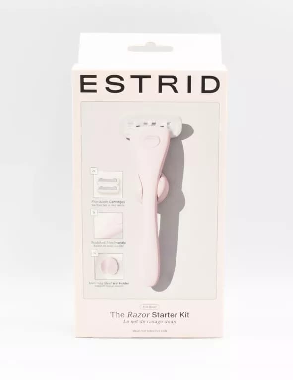 Estrid Set: Rasierer + 2 Klingen "bloom" Pink