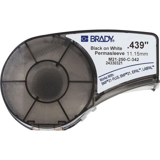Brady Etiketten Schwarz Auf Weiß 2,1 M X 11,15 Mm