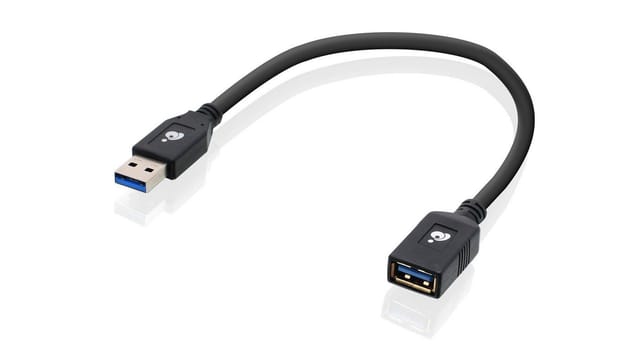 Iogear Usb 3.0 Verlängerungskabel (stecker/buchse), 30 Cm, Schwarz, G2lu3amf