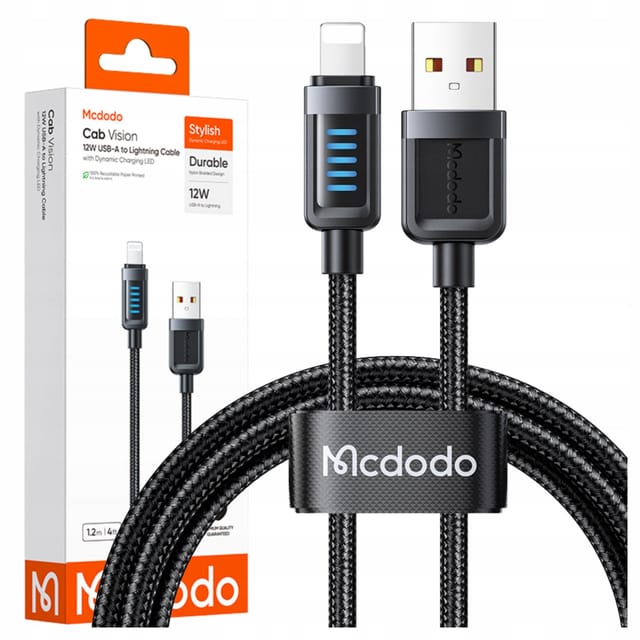 Mcdodo Usb-a Lightning-kabel Zum Schnellladen Für Apple Iphone, 12 W, 1 M, Led