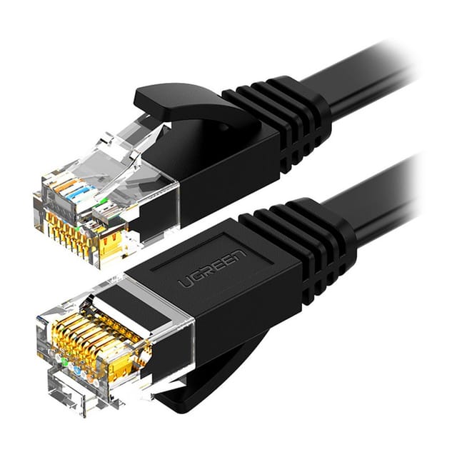 Ugreen Nw102 Cat.6 Rj45 Kabel, 20m, Flach (schwarz)