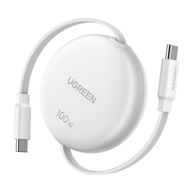 Ugreen L531 Usb-c-zu-usb-c-kabel, Pd 100w, Einziehbar, 1 M (weiß)
