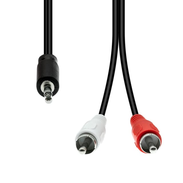 Proxtend 3-pin Auf 2 X Rca Stecker-stecker Kabel Schwarz 0,5 M, M32xrca-005