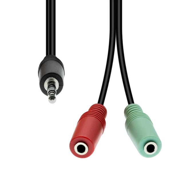 Proxtend 4-pin Auf 2x 3-pin Stecker-buchse-kabel, Schwarz, 30 Cm, M42xm3f-003
