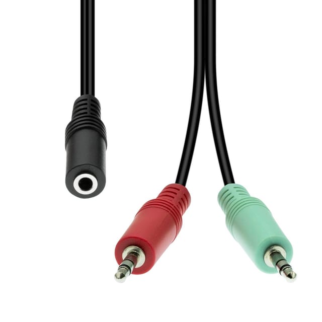 Proxtend 4-pin Auf 2x 3-pin F-m Kabel 40cm Schwarz, M4f2xm3-004