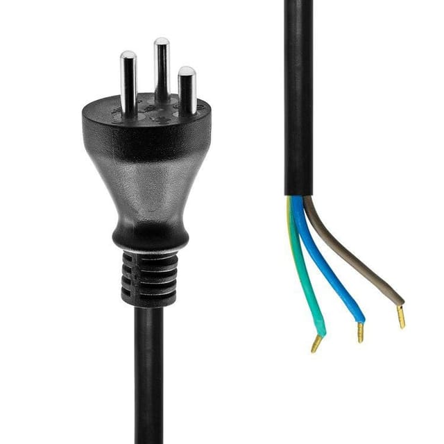 Proxtend Denmark Netzkabel - Offenes Ende 1 M Schwarz 45n0182, Pc-koe-001-m