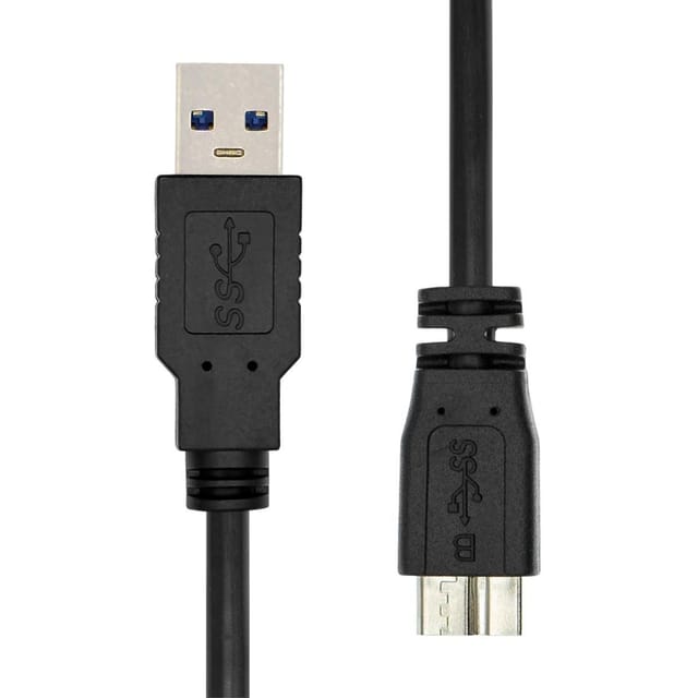 Proxtend Usb 3.2 Gen1 A Auf Micro-b Stecker/stecker Kabel Schwarz 0,5 M, Usb3amb-0005