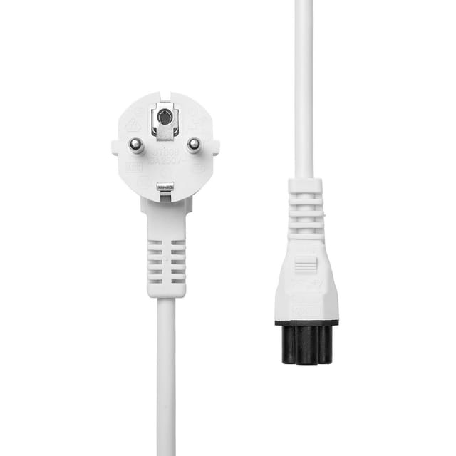 Proxtend Schuko-netzkabel Abgewinkelt Für C5, 5 M, Weiß, Pc-fac5-005w