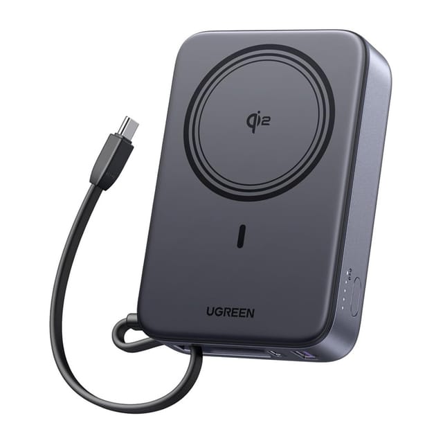 Ugreen Pb567 20000mah Magnetische Powerbank, Usb + Usb-c, Qi2 15w (grau)