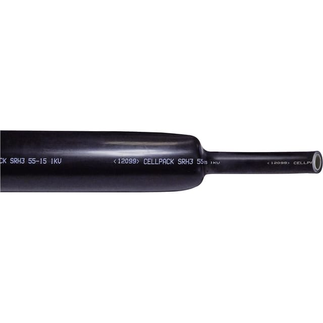 Cellpack - 127417 Schrumpfschlauch Mit Kleber Schwarz 12 Mm 3 Mm Schrumpfrate:3:1 1 St.