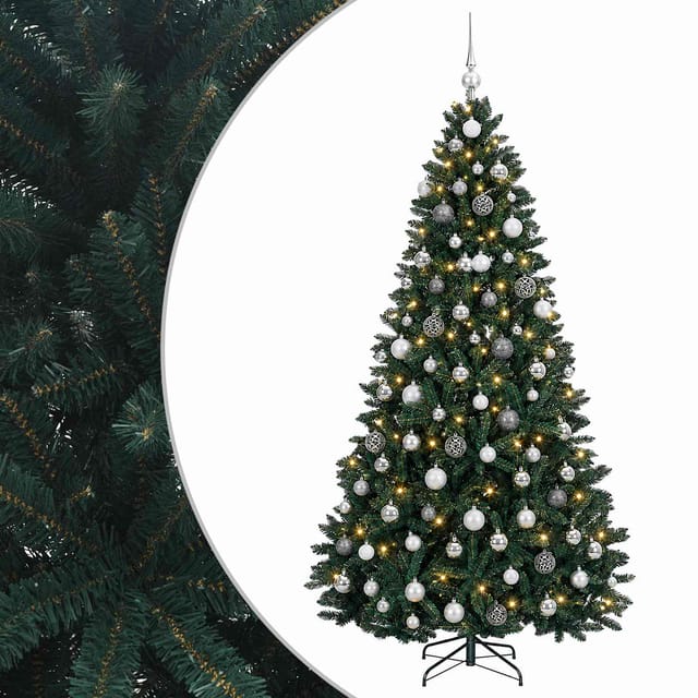 Vidaxl Artificial Christmas Tree Dark Green With Bauble 180 Cm