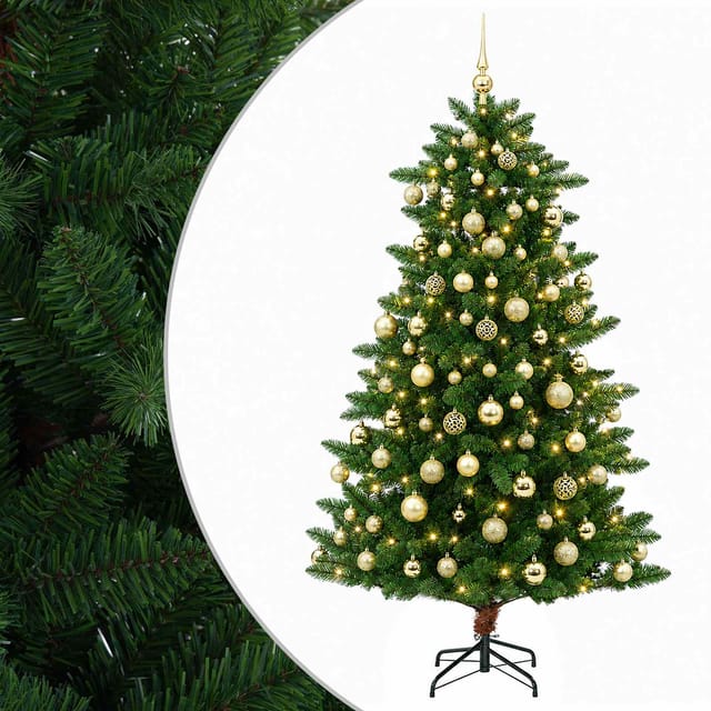 Artificial Christmas Tree With Bauble 210 Cm 300 Leds Vidaxl