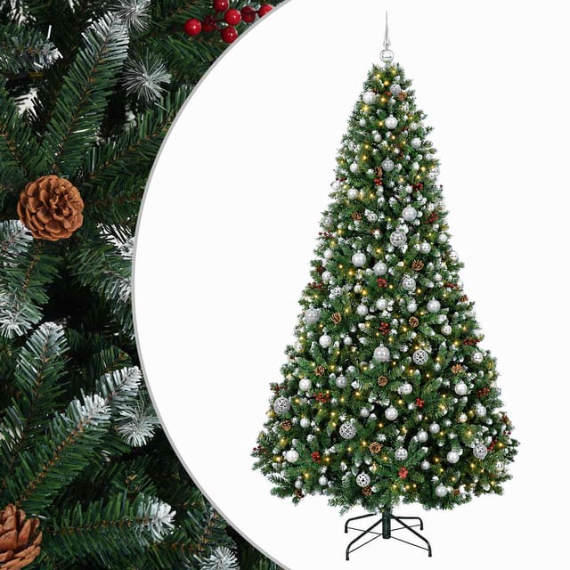 Künstlicher Weihnachtsbaum Grün Mit Weihnachtskugel 240 Cm Vidaxl