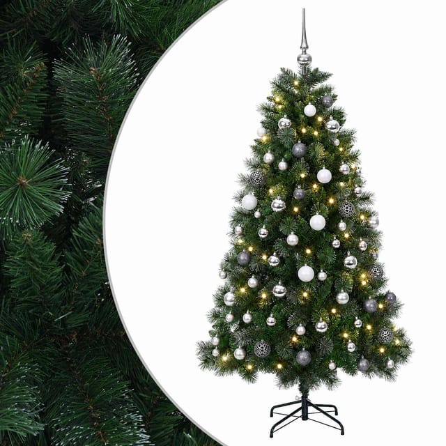Künstlicher Weihnachtsbaum Mit Christbaumkugel 180 Cm 300 Leds Vidaxl