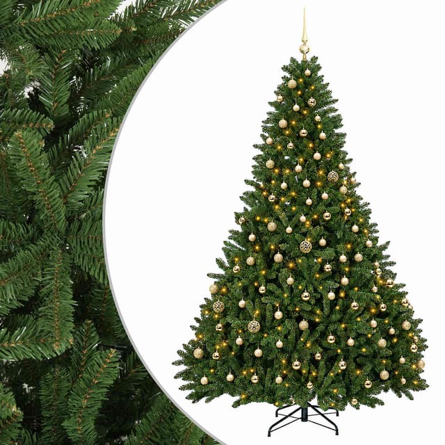 Künstlicher Weihnachtsbaum Hellgrün Mit Christbaumkugeln 270 Cm Vidaxl