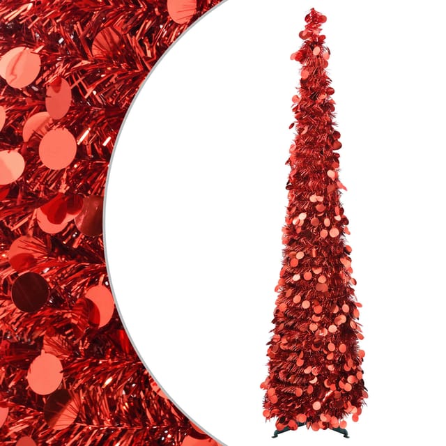 Pop-up-weihnachtsbaum 120 Cm Pet Rot Vidaxl