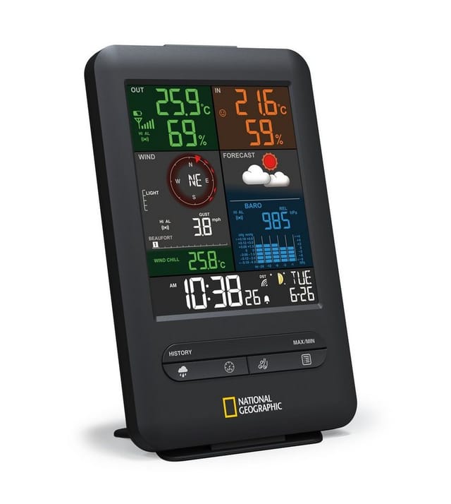 National Geographic Color-display Center 5in1 9080500 Funk-wetterstation Vorhersage Für 12 Bis 24 St