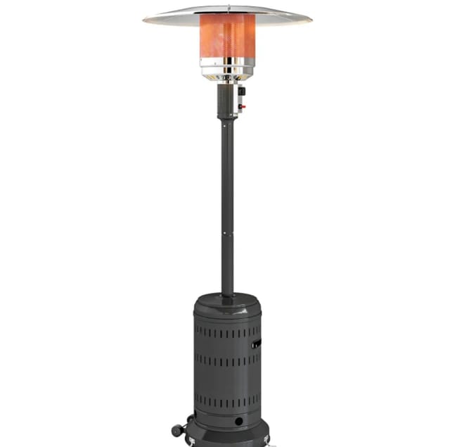 Mobiler Gas-terrassenheizstrahler, 11 Kw, Mit Verstellbarer Halterung Und Rollen