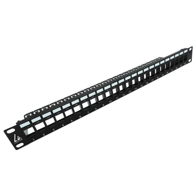 Lanview Patchpanel Mit 24 Utp-ports (cat5e + Cat6), 1 He, Für 19"-rack, Lvn127596