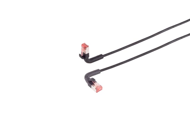 Lanview Flexibles Rj45 Netzwerkkabel Cat6a U/ftp 5m Schwarz Flex-angle, Lv-6aftp-flex-ang-05b