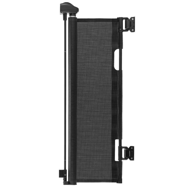 Einziehbares Sicherheitsgitter, 1430 Mm Breit X 795 Mm Hoch, Sicherheitsverriegelung, Netzgewebe, Hundegitter, Für Treppen Und Flure, Schwarz, Hohe Leistung