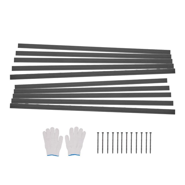 Rostbeständige Aluminium-garteneinfassung, 10er-packung, 60 Zoll, Flexible Einfassung Für Blumenbeete Und Wege