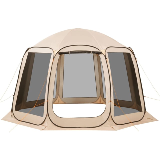 Faltbares Moskitonetzzelt Für 10 Bis 12 Personen, 3660 X 3380 Mm, Mit Tragetasche, Ideal Für Garten Und Outdoor-aktivitäten, Beige