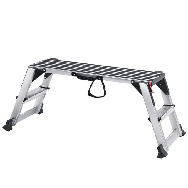 Klappbare Arbeitsplattform, Tragkraft 299,4 Kg, Aluminium-trittleiter, Stabiler Reinigungstisch